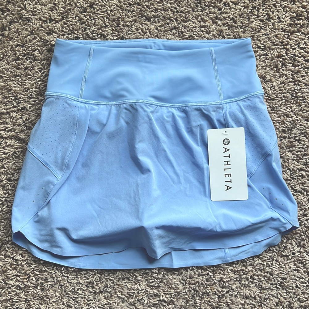 Run with it 14” skort by athleta. XXS. Swallowtail blue. NWT